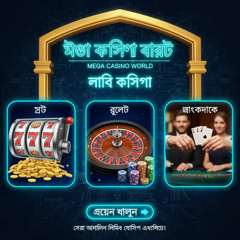 মেগা ক্যাসিনো ওয়ার্ল্ড লাইভ গেমস ব্যানার